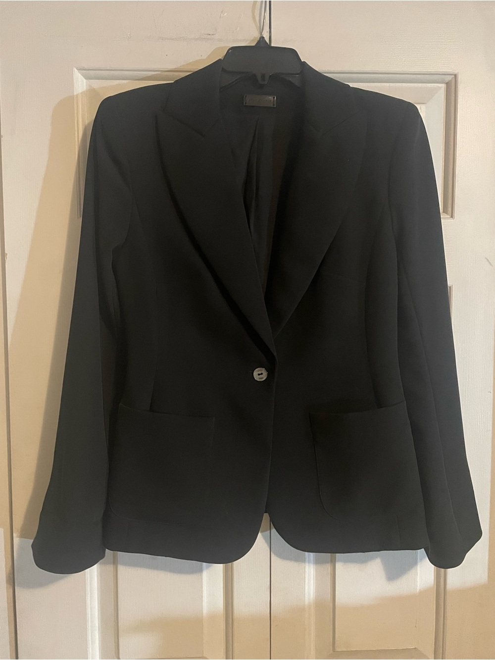 Style Paris Women black single button blazer size UK 38